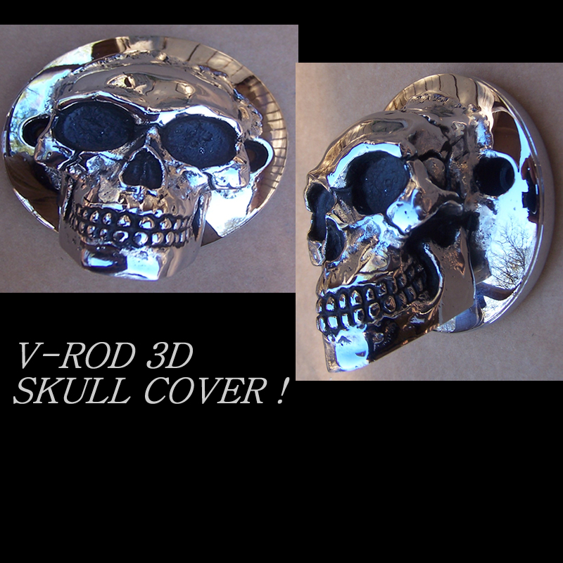 V-ROD 3D SKULL TIMING COVER