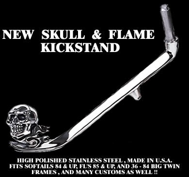 Skull and Flame Kickstand
